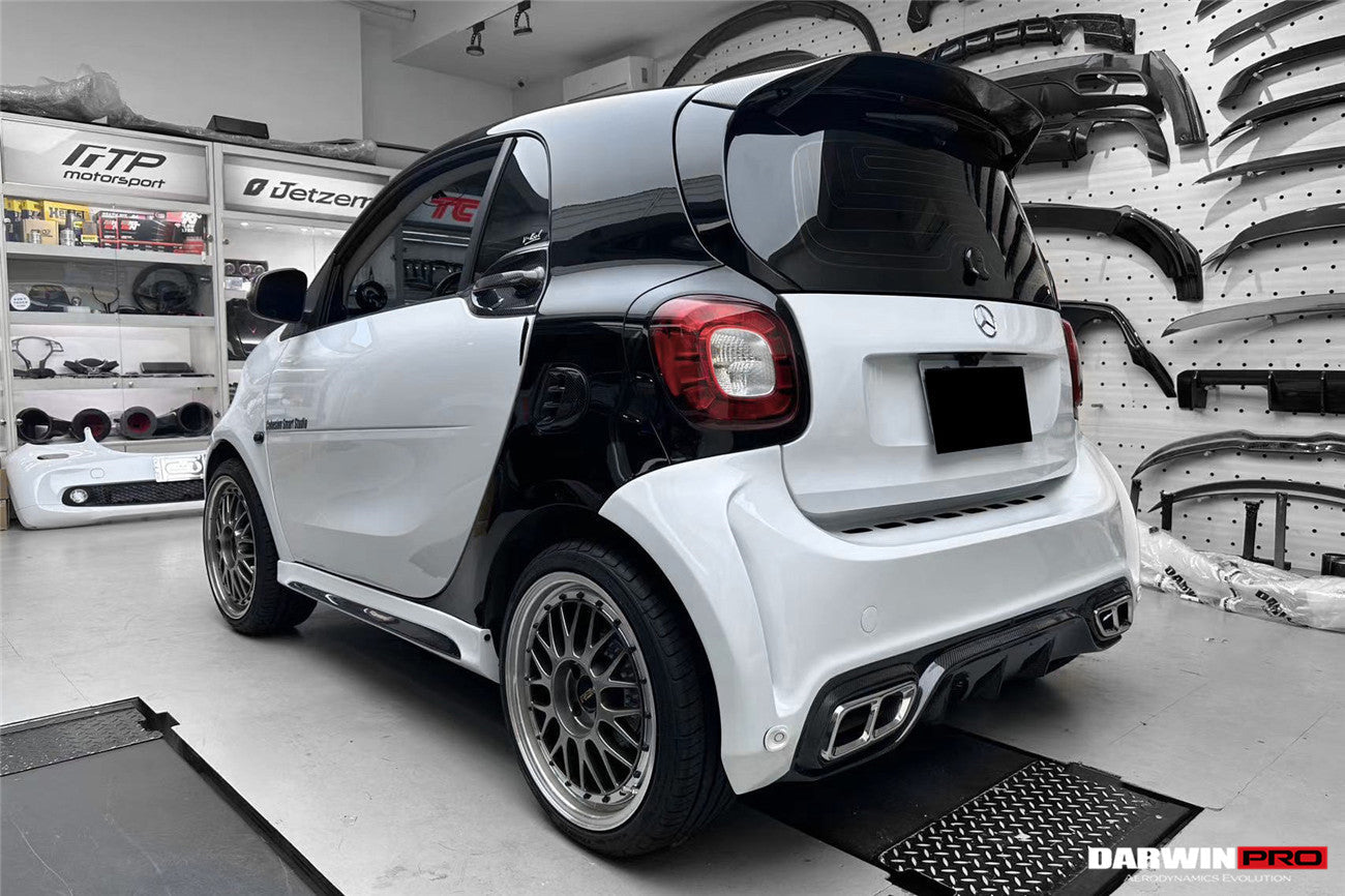 2016-2020 Smart Fortwo 453 BKSS Style Partial Carbon Fiber Rear Bumper - DarwinPRO Aerodynamics