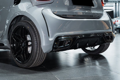 2016-2020 Smart Fortwo 453 BKSS Style Partial Carbon Fiber Rear Bumper - DarwinPRO Aerodynamics