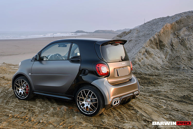 2016-2020 Smart Fortwo 453 BKSS Style Partial Carbon Fiber Rear Bumper - DarwinPRO Aerodynamics