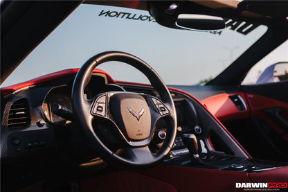 2013-2019 Corvette C7 Z06 Grandsport Dry Carbon Fiber Interior Outside Gears Panel Protective Cover Trim