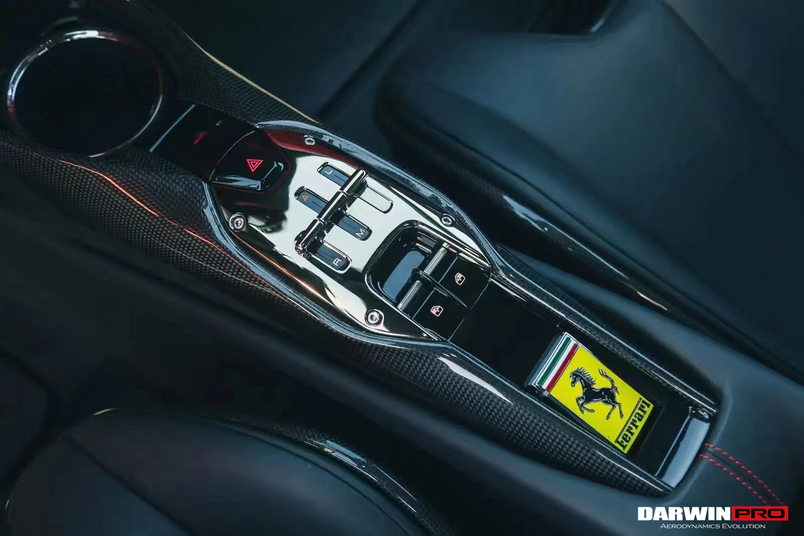 2022-2026 Ferrari 296 GTB GTS (Type F171) OE Style Dry Carbon Fiber Center Control Surround Panel Front End - DarwinPRO Aerodynamics
