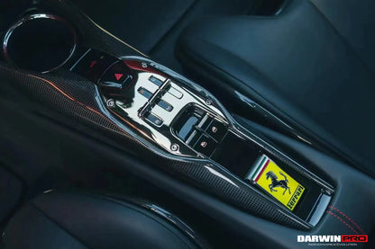 2022-2026 Ferrari 296 GTB GTS (Type F171) OE Style Dry Carbon Fiber Center Control Surround Panel Front End - DarwinPRO Aerodynamics