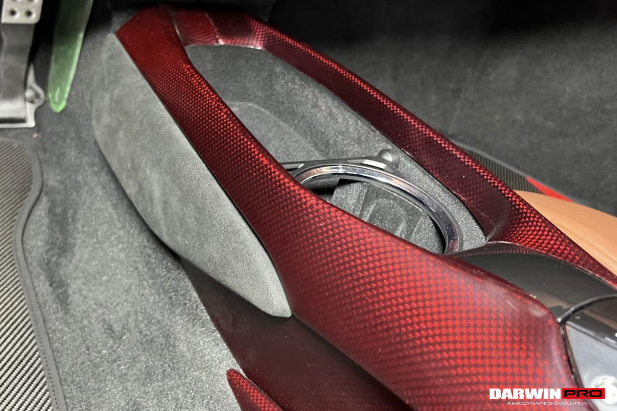 2022-2026 Ferrari 296 GTB GTS (Type F171) OE Style Dry Carbon Fiber Center Control Surround Panel Front End - DarwinPRO Aerodynamics