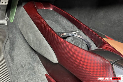 2022-2026 Ferrari 296 GTB GTS (Type F171) OE Style Dry Carbon Fiber Center Control Surround Panel Front End - DarwinPRO Aerodynamics