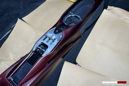 2022-2026 Ferrari 296 GTB GTS (Type F171) OE Style Dry Carbon Fiber Center Control Surround Panel Front End - DarwinPRO Aerodynamics
