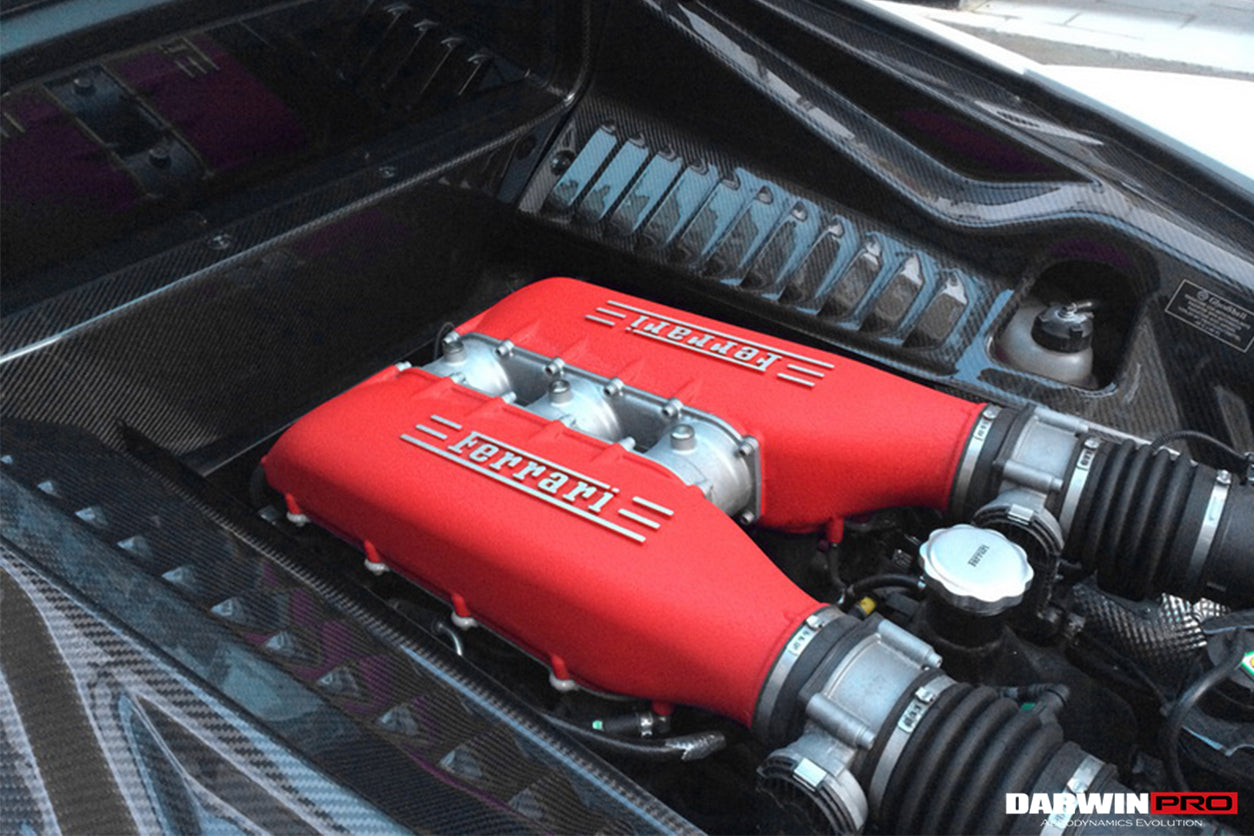 2010-2015 Ferrari 458 Coupe  Speciale Dry Carbon Fiber Engine Bay Panels - DarwinPRO Aerodynamics