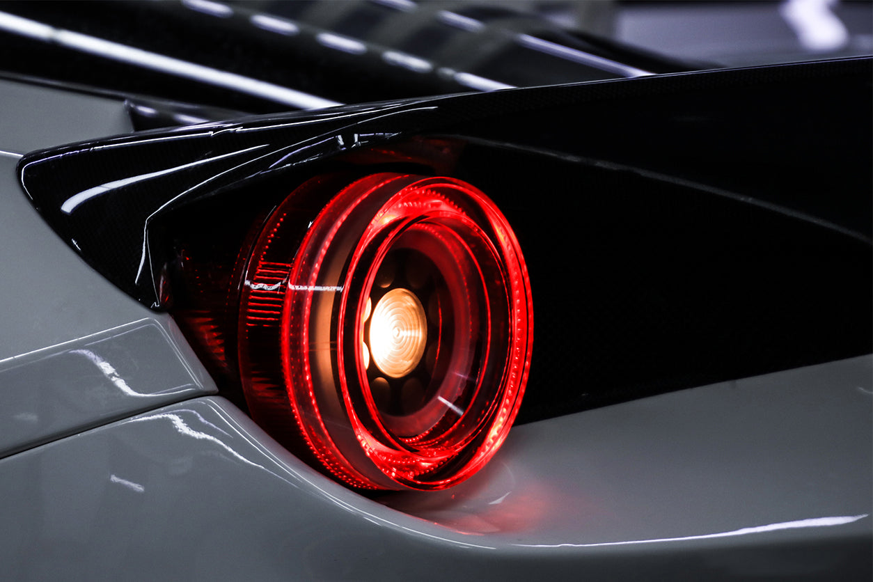 DarwinPRO 2010-2015 Ferrari 458 Coupe BKSS Style Partial Carbon Fiber Rear Bumper And Carbon Fiber Trunk With Tail Light Cover - DarwinPRO Aerodynamics