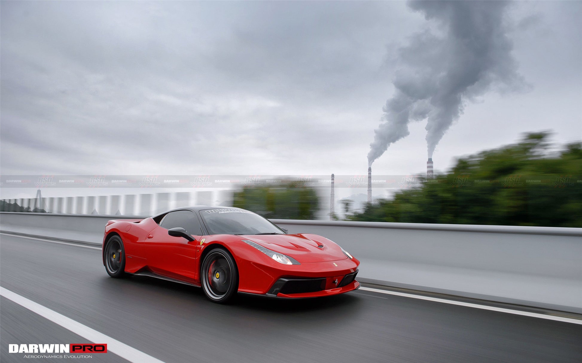 DarwinPRO 2010-2015 Ferrari 458 Coupe Spider BKSS Style Side Skirts - DarwinPRO Aerodynamics