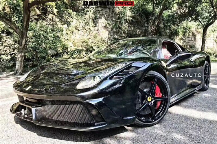 2010-2015 Ferrari 458 Coupe  Spider Speciale Style Front Bumper - DarwinPRO Aerodynamics