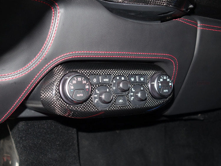 2010-2015 Ferrari 458 Coupe Spider  Speciale Dry Carbon Fiber AC Control Panel Cover - DarwinPRO Aerodynamics