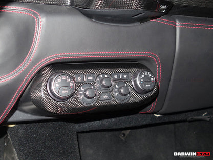 2010-2015 Ferrari 458 Coupe Spider  Speciale Dry Carbon Fiber AC Control Panel Cover - DarwinPRO Aerodynamics