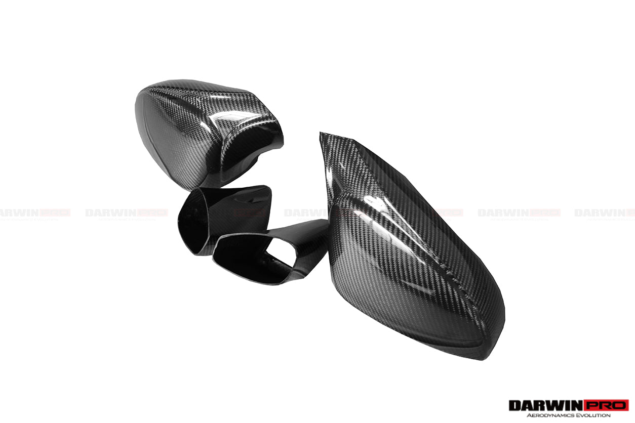 2010-2015 Ferrari 458 Coupe Spider Speciale Dry Carbon Fiber Mirror Housing Repalcement - DarwinPRO Aerodynamics