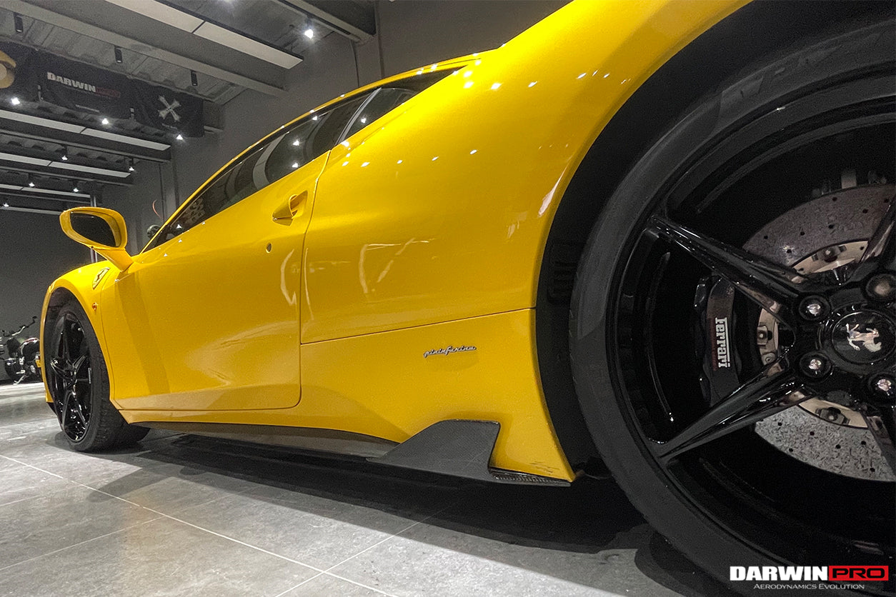 2010-2015 Ferrari 458 Coupe    Spider Speciale Style Carbon Fiber Side Skirts Canards - DarwinPRO Aerodynamics