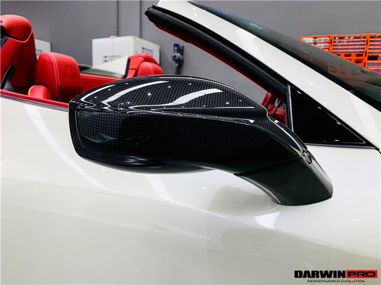 2010-2015 Ferrari 458 Coupe Spider Speciale Dry Carbon Fiber Mirror Housing Repalcement - DarwinPRO Aerodynamics