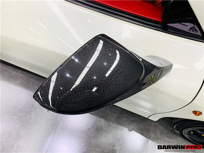 2010-2015 Ferrari 458 Coupe Spider Speciale Dry Carbon Fiber Mirror Housing Repalcement - DarwinPRO Aerodynamics