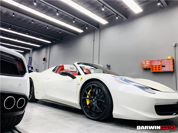 2010-2015 Ferrari 458 Coupe Spider Speciale Dry Carbon Fiber Mirror Housing Repalcement - DarwinPRO Aerodynamics