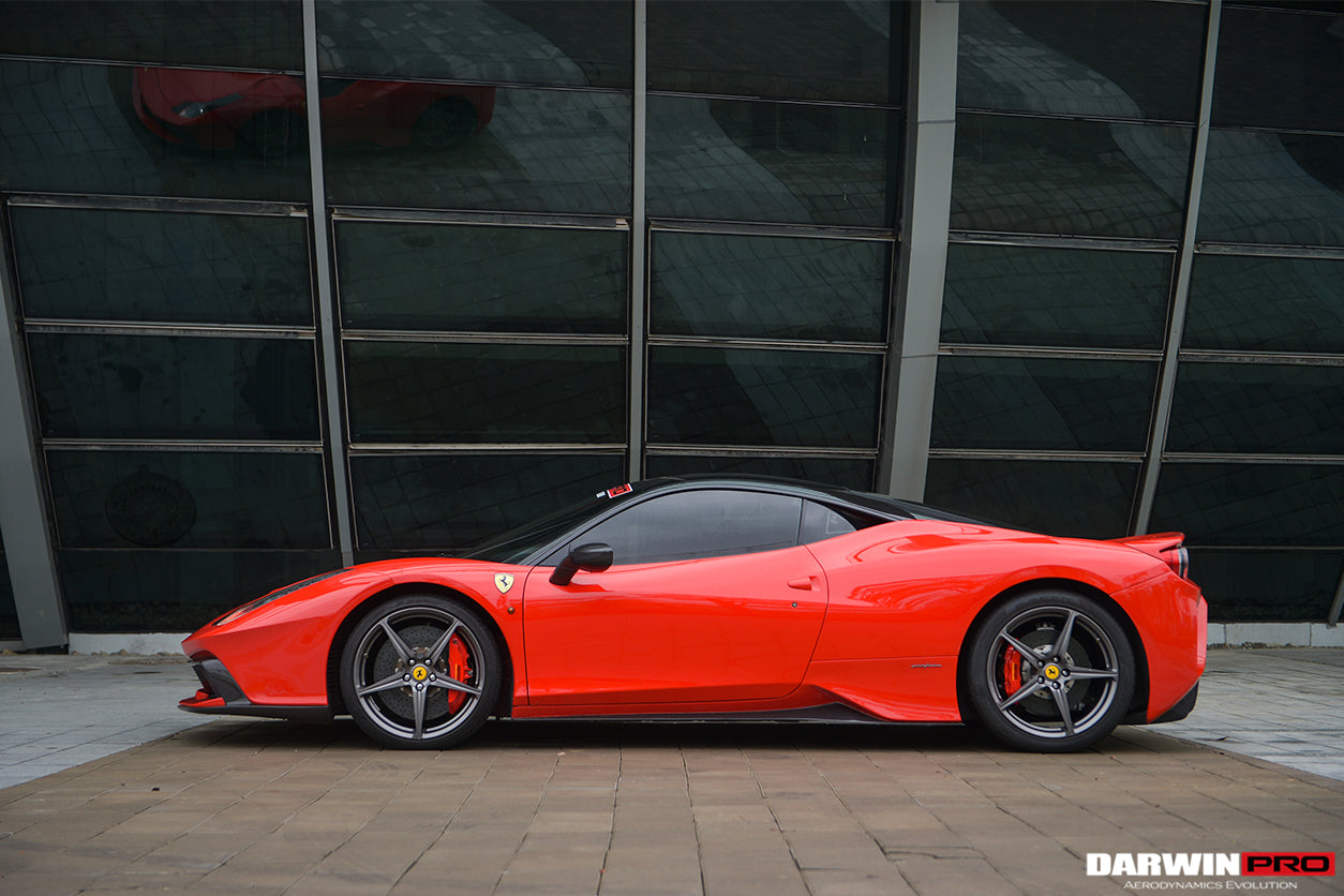 2010-2015 Ferrari 458 Coupe Spider Speciale Dry Carbon Fiber Mirror Housing Repalcement - DarwinPRO Aerodynamics