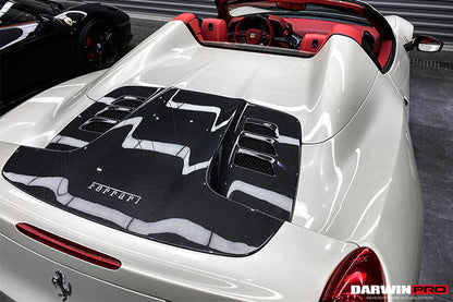 2011-2015 Ferrari 458 Spider Carbon Fiber Engine Hood Replacement