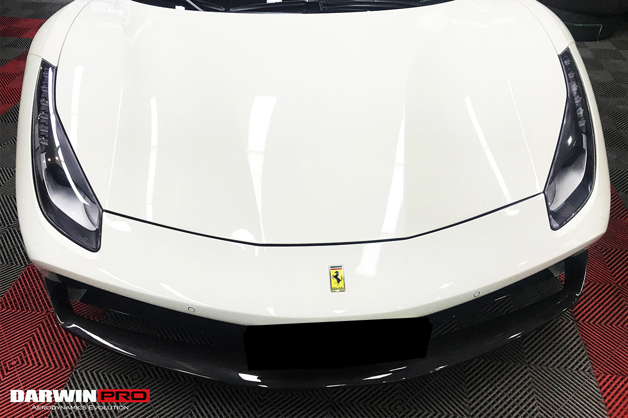 DarwinPRO 2015-2020 Ferrari 488 GTB & Spider Carbon Fiber Front Lip - DarwinPRO Aerodynamics