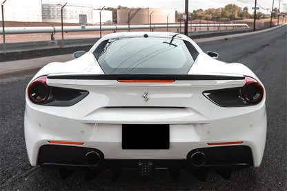 2015-2020 Ferrari 488 GTB Spyder Dry Carbon Fiber Rear Light Satellite Covers - DarwinPRO Aerodynamics
