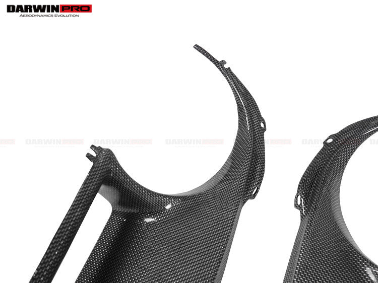 2015-2020 Ferrari 488 GTB Spyder Dry Carbon Fiber Rear Light Satellite Covers - DarwinPRO Aerodynamics