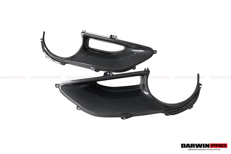 2015-2020 Ferrari 488 GTB Spyder Dry Carbon Fiber Rear Light Satellite Covers - DarwinPRO Aerodynamics