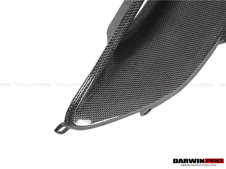 2015-2020 Ferrari 488 GTB Spyder Dry Carbon Fiber Rear Light Satellite Covers - DarwinPRO Aerodynamics
