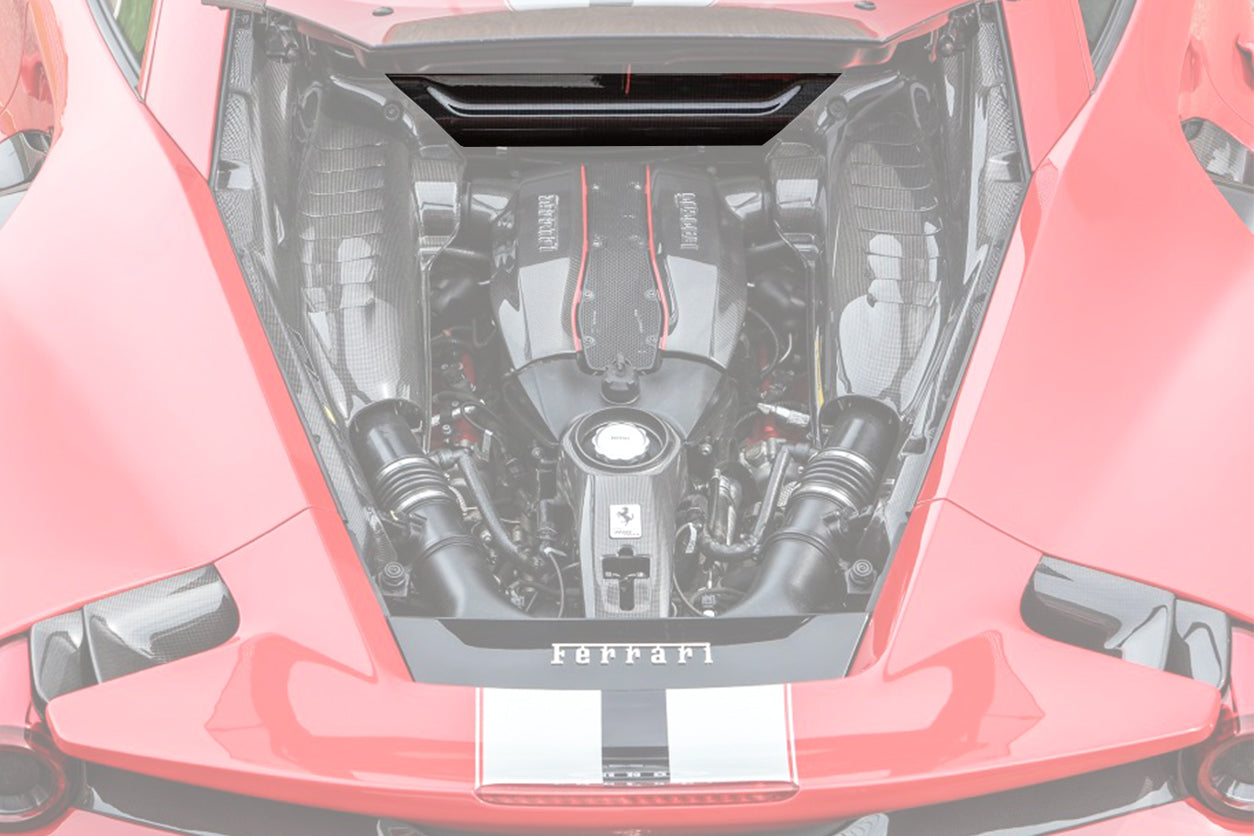 2015-2022 Ferrari 488 GTB&488 PISTA&F8 Dry Carbon Fiber Inner Underscreen panel Replacemnt - DarwinPRO Aerodynamics