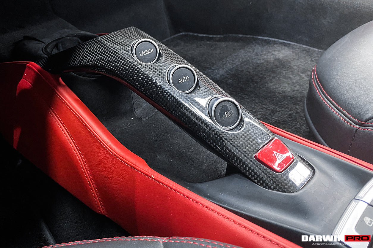 2015-2020 Ferrari 488 GTB & Spider Dry Carbon Fiber Bridge  Control - DarwinPRO Aerodynamics