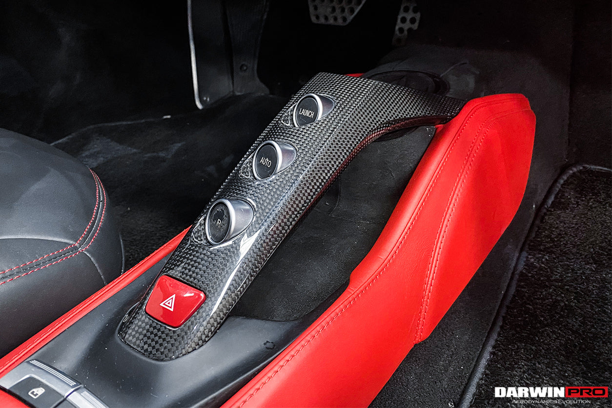 2015-2020 Ferrari 488 GTB & Spider Dry Carbon Fiber Bridge  Control - DarwinPRO Aerodynamics