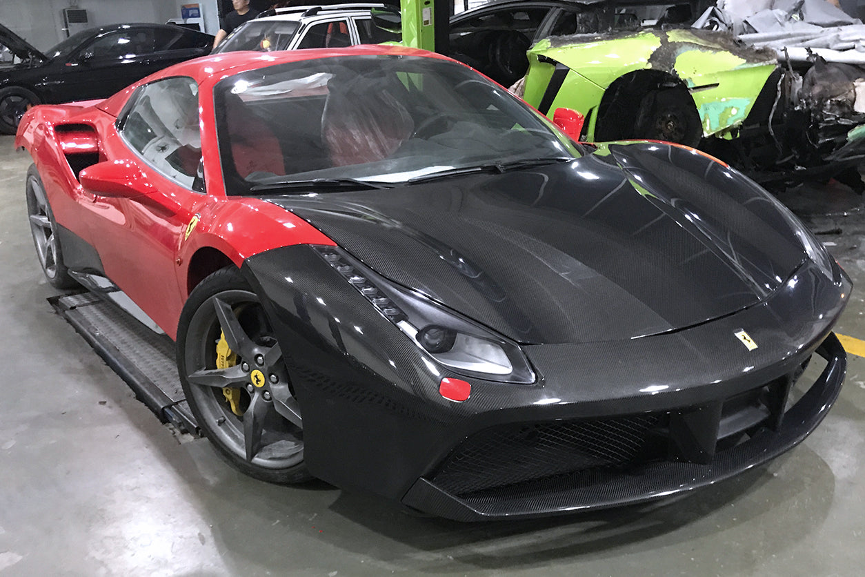 2015-2020 Ferrari 488 GTB & Spider Front Bumper - DarwinPRO Aerodynamics