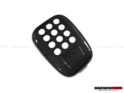 2015-2020 Ferrari 488 GTB & Spider Dry Carbon Fiber Rear Black Light Cover - DarwinPRO Aerodynamics
