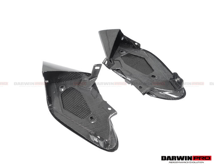 2015-2020 Ferrari 488 GTB & Spider Dry Carbon Fiber Side Air Intake Fins - DarwinPRO Aerodynamics