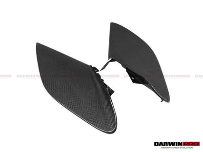 2015-2020 Ferrari 488 GTB & Spider Dry Carbon Fiber Side Air Intake Fins - DarwinPRO Aerodynamics