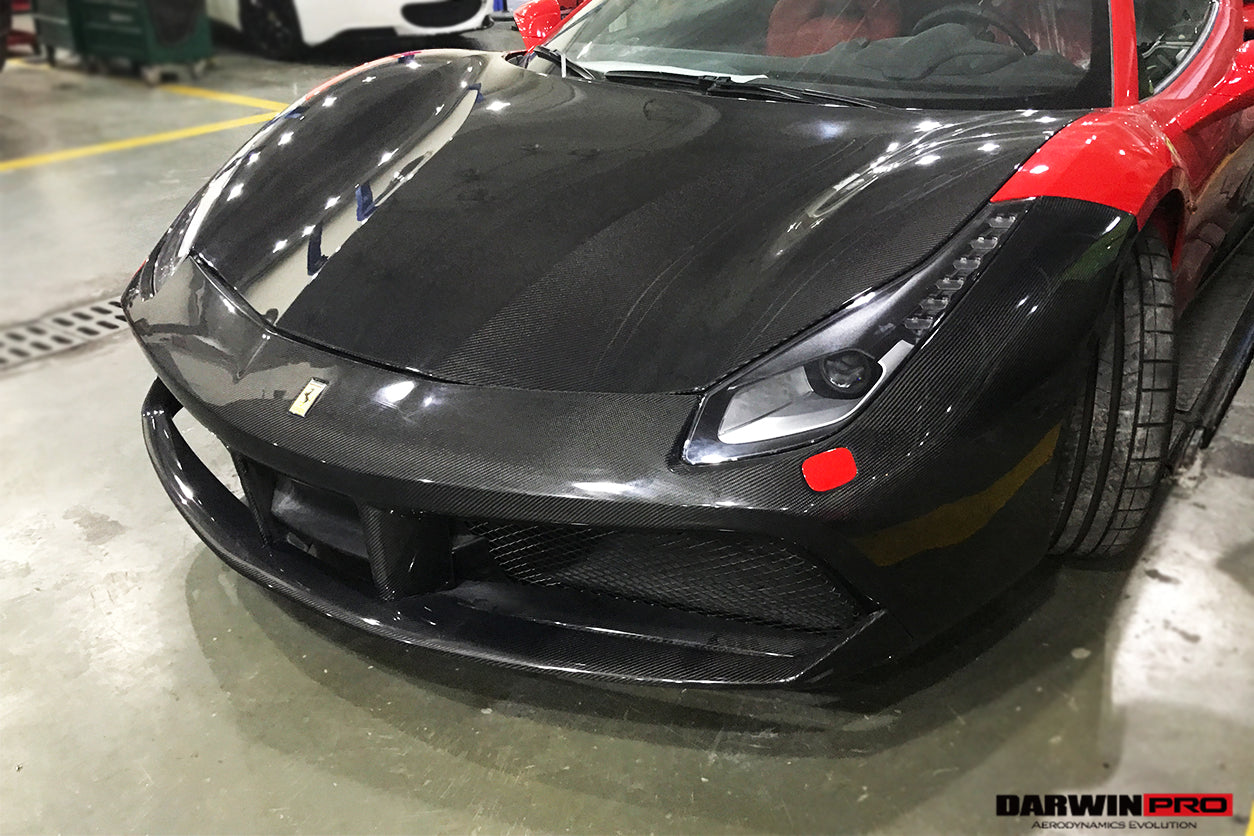 2015-2020 Ferrari 488 GTB & Spider Carbon Fiber Hood - DarwinPRO Aerodynamics