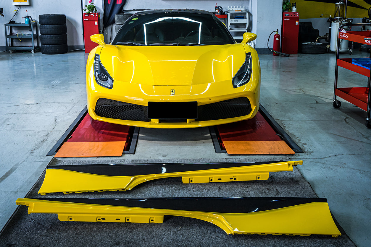 2015-2020 Ferrari 488 GTB & Spider Side Skirts - DarwinPRO Aerodynamics