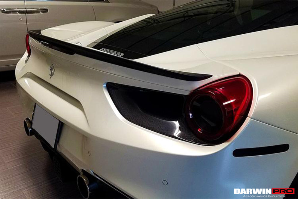 2015-2020 Ferrari 488 GTB BKSS Style Carbon Fiber Trunk Spoiler - DarwinPRO Aerodynamics