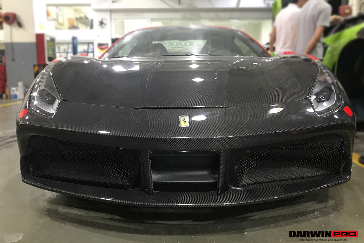 2015-2020 Ferrari 488 GTB & Spider Carbon Fiber Hood - DarwinPRO Aerodynamics