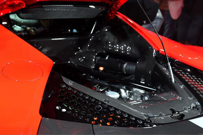 2020-UP Ferrari SF90 Stradale OE Style Autoclave Carbon Fiber Engine Bay Interior (1 Piece)