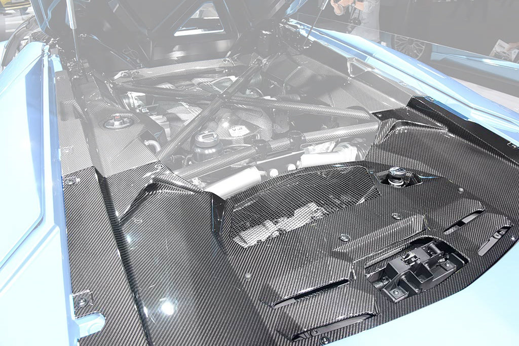 2011-2016 Lamborghini Aventador LP700 Coupe Carbon Fiber Engine Bay Trim Cover Rear Replacement