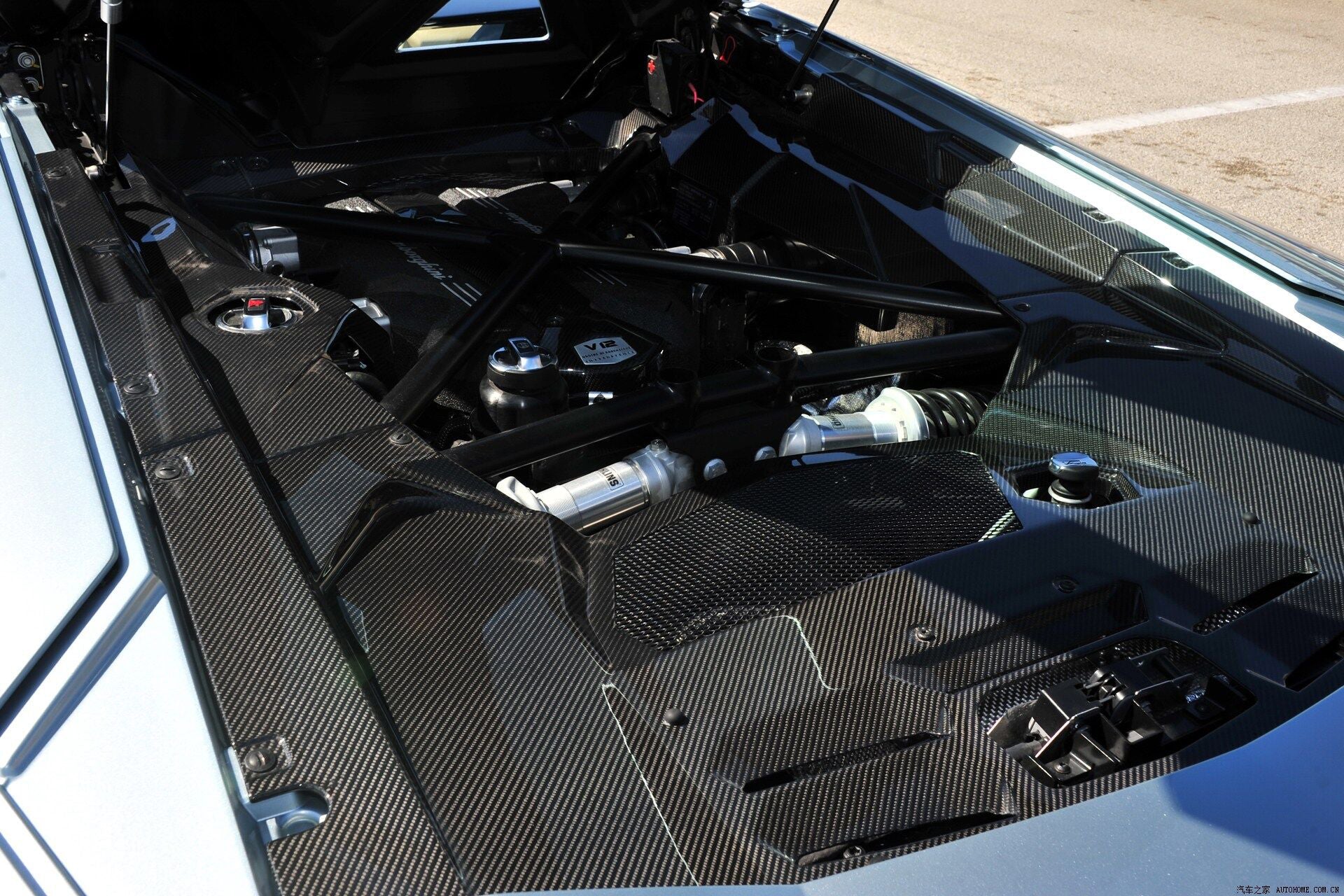 2011-2016 Lamborghini Aventador LP700 Coupe Carbon Fiber Engine Bay Cover Interior Replacement - DarwinPRO Aerodynamics