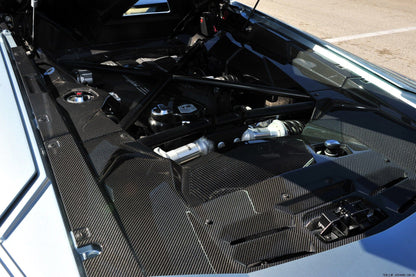 2011-2016 Lamborghini Aventador LP700 Coupe Carbon Fiber Engine Bay Cover Interior Replacement - DarwinPRO Aerodynamics