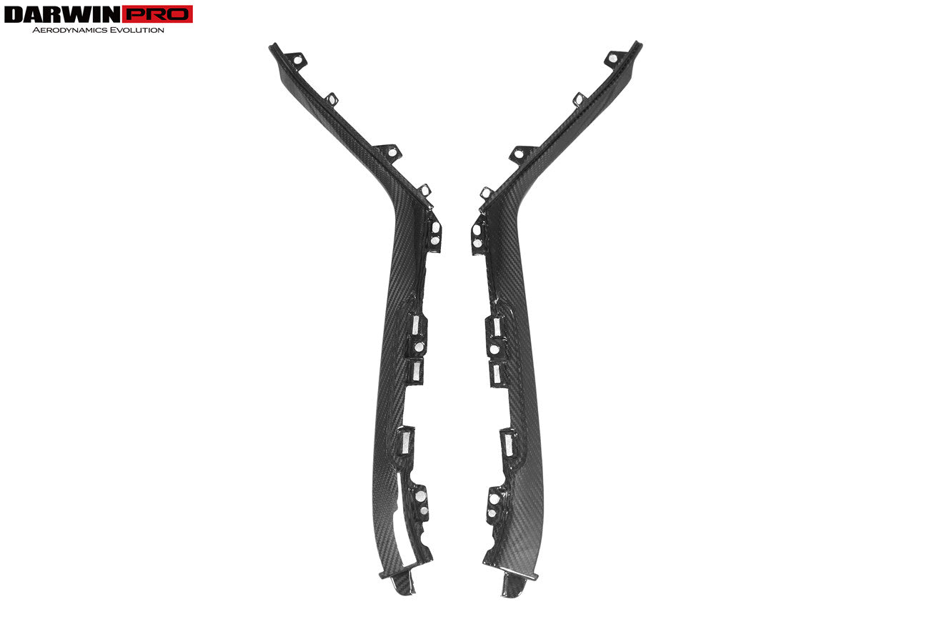 DarwinPRO 2015-2023 Lamborghini Huracan LP610 & LP580 & EVO Autoclave Carbon Fiber Center Console Border Trim - DarwinPRO Aerodynamics