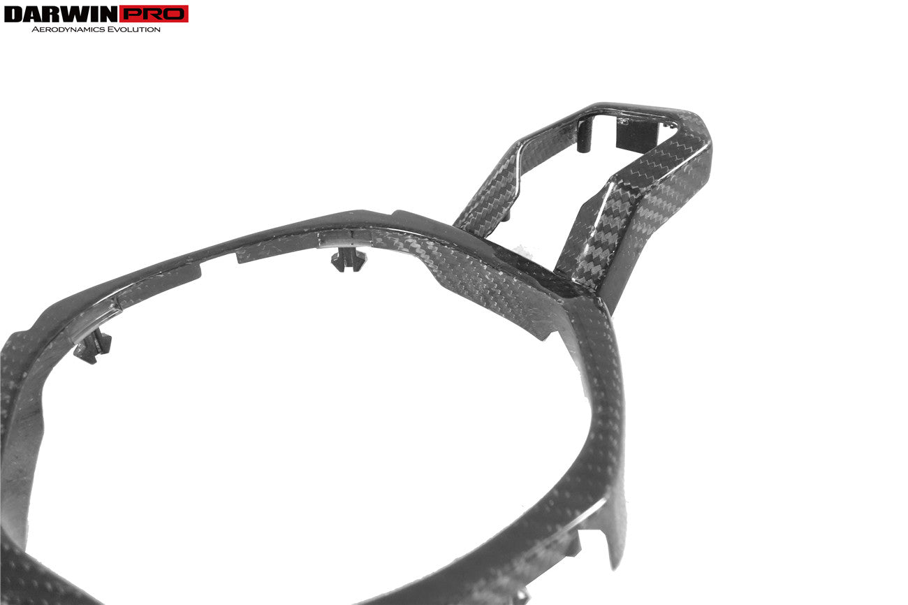 DarwinPRO 2015-2023 Lamborghini Huracan LP610 & LP580 & EVO Autoclave Carbon Fiber Center Steering Wheel Trim - DarwinPRO Aerodynamics