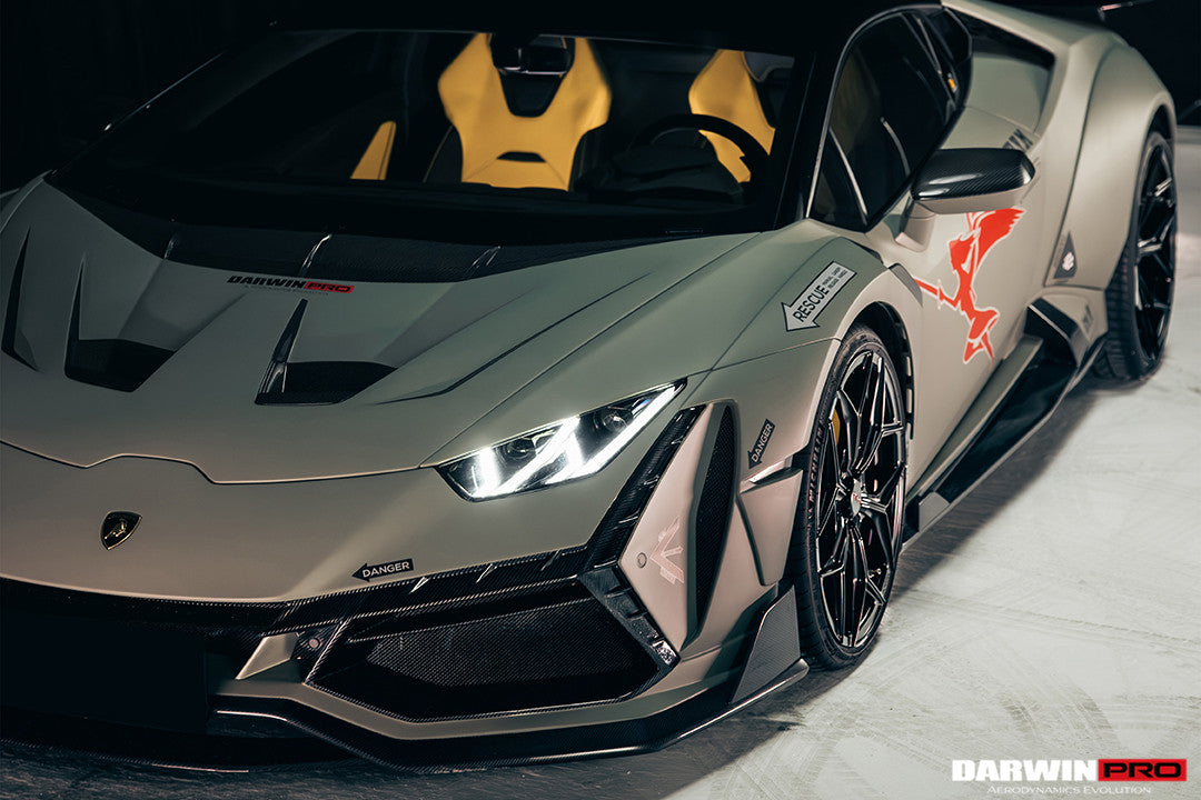 DarwinPRO 2015-2025 Lamborghini Huracan LP610 & LP580 & EVO & Tecnica BKSSII Style Hood - DarwinPRO Aerodynamics