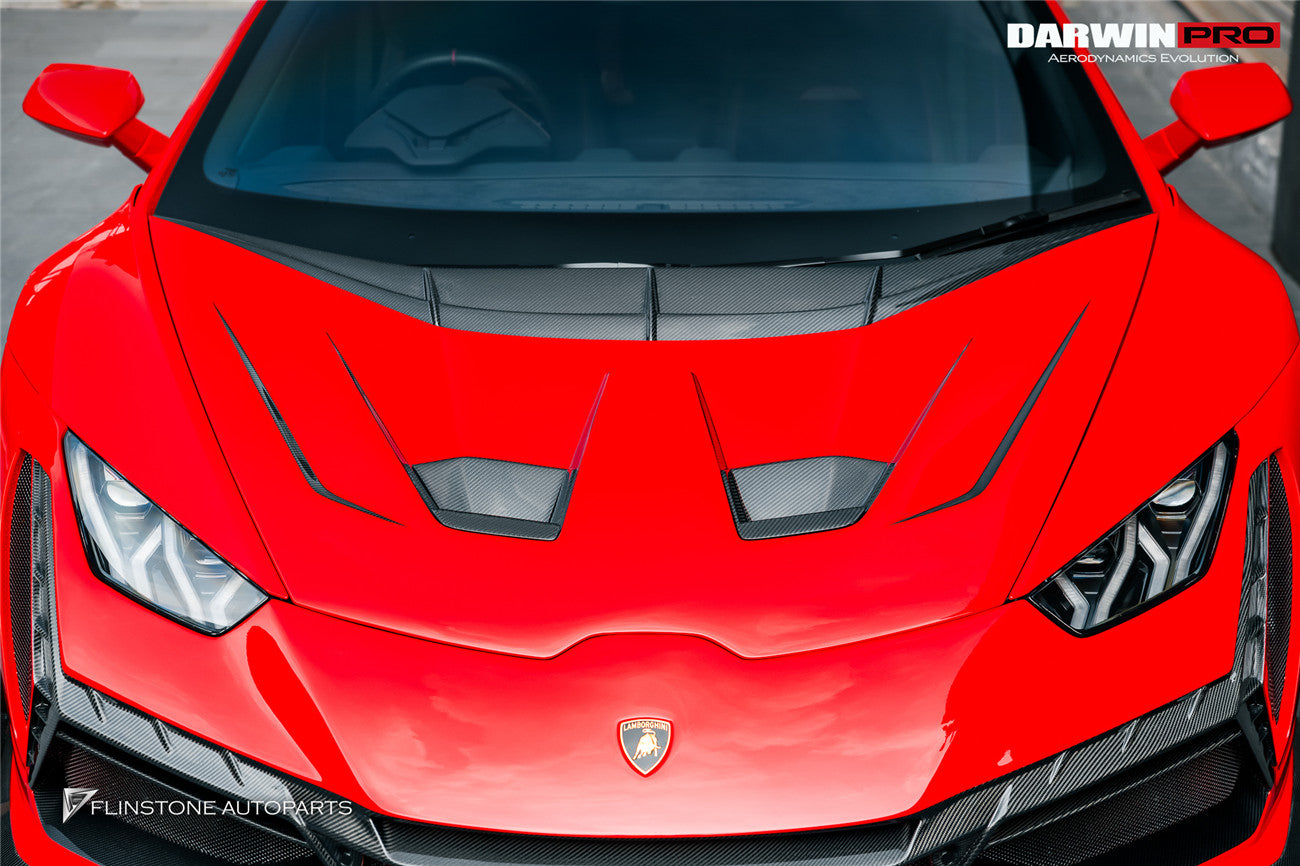 DarwinPRO 2015-2025 Lamborghini Huracan LP610 & LP580 & EVO & Tecnica BKSSII Style Hood - DarwinPRO Aerodynamics