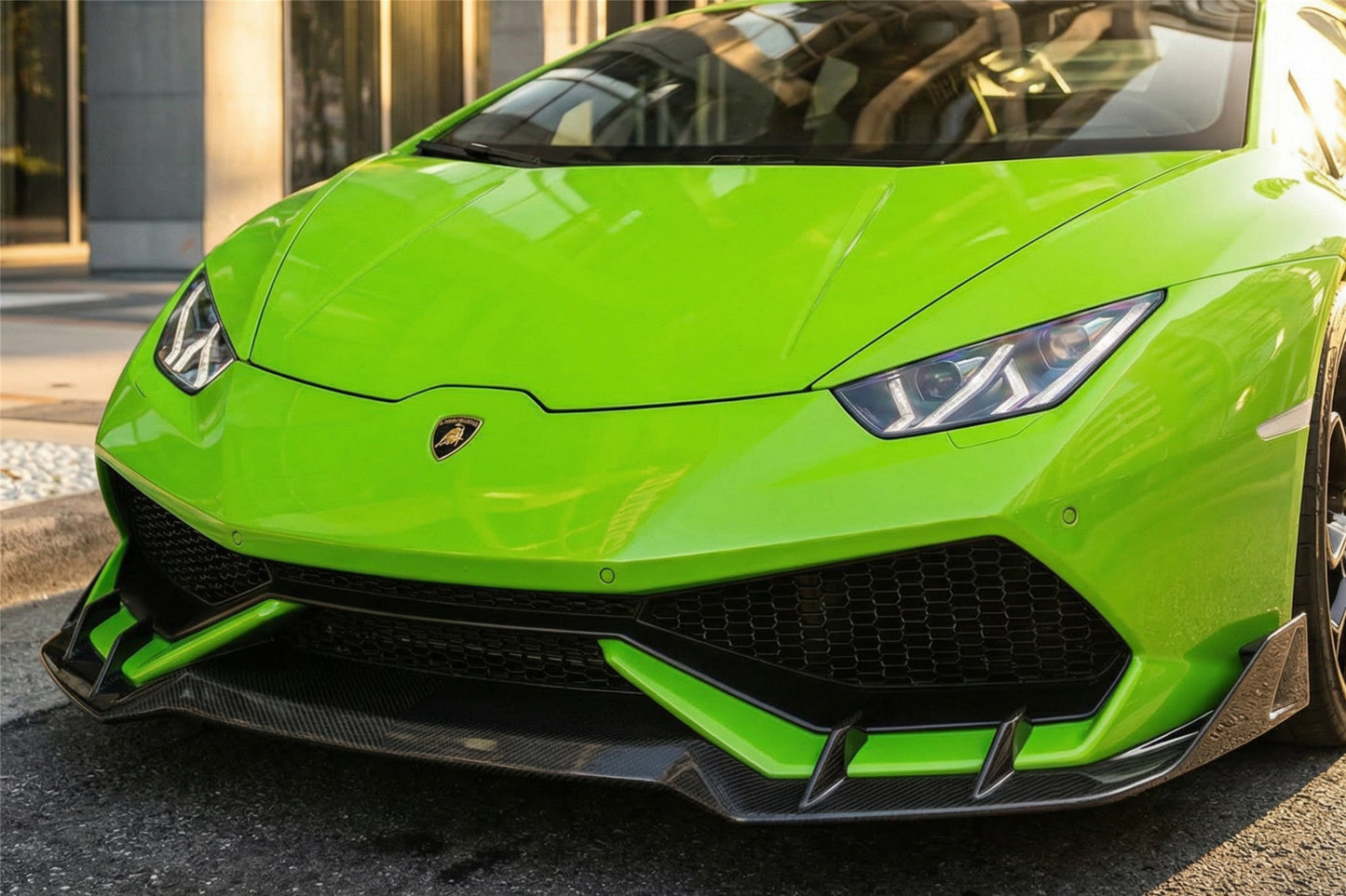 2015-2020 Lamborghini Huracan LP610 AO Style Carbon Fiber Front Lip