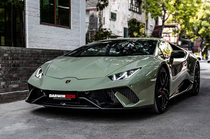 2015-2025 Lamborghini Huracan LP610 & LP580 & EVO & Tecnica Performante Style Partial Carbon Front Bumper - DarwinPRO Aerodynamics