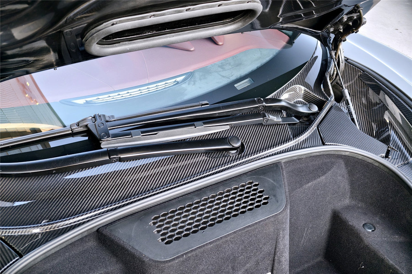 2015-2021 McLaren OEM Style Dry Carbon Fiber Carbon Fiber Front Trunk Opening Surround Trim Set | Fits 540C, 570S, 570GT, 600LT - DarwinPRO Aerodynamics