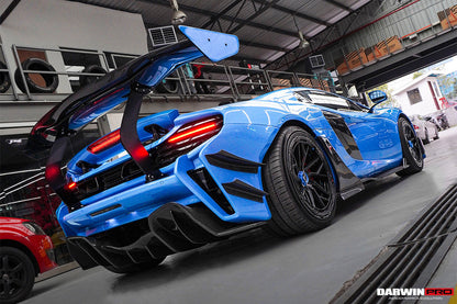 2011-2017 McLaren MP4 12C 650S Rebel Performance Style Partial Carbon Fiber Rear Bumper - DarwinPRO Aerodynamics